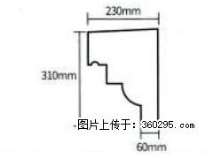 产品分解图型 - 檐口线，型号：SX311-YK-3，规格：230x310mm(3) - 鞍山三象EPS建材 as.sx311.cc